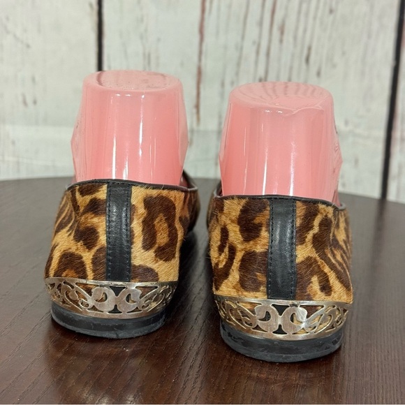 BRIGHTON pony hair Leopard Print Women's Ballet flats Silver accent on back 7.5 - Picture 12 of 17